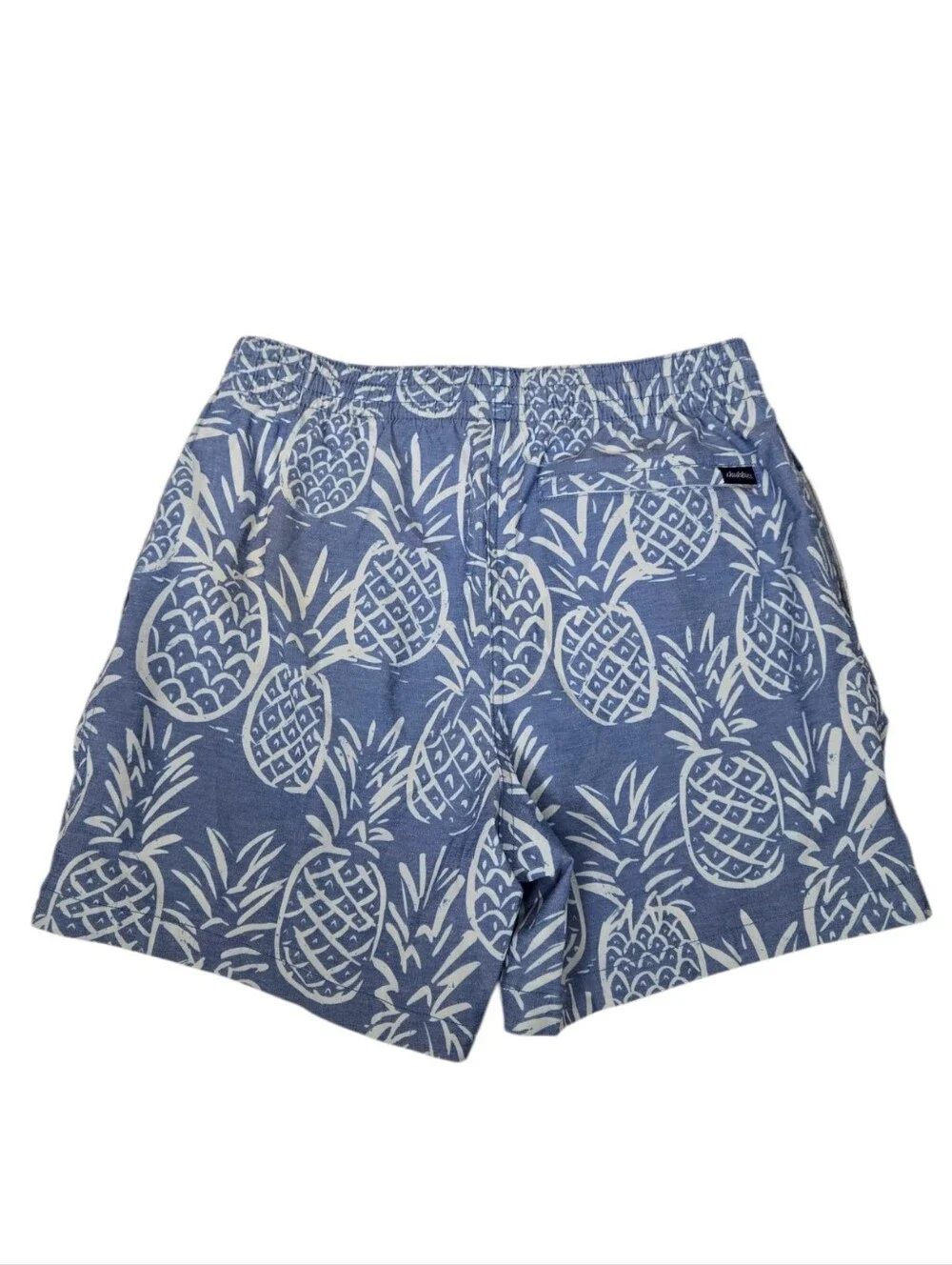 Chubbies Mens Blue Swim Trunks White Pineapple Print